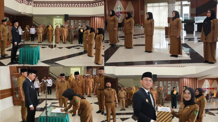 Bupati Tapsel Lantik 5 Kepala Sekolah, Dorong Pendidikan Menuju Indonesia Emas 2045