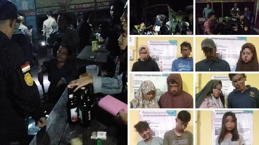 Satpol PP Padangsidimpuan Gelar Razia Penyakit Masyarakat, Temukan Pasangan Non-Pasutri dan Miras