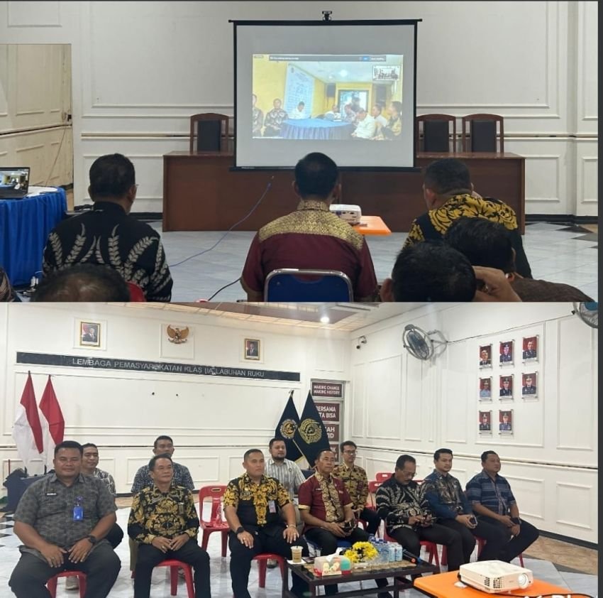 Lapas Labuhan Ruku Hadiri Arahan Virtual Dirjenpas, Siap Laksanakan Instruksi Tegas