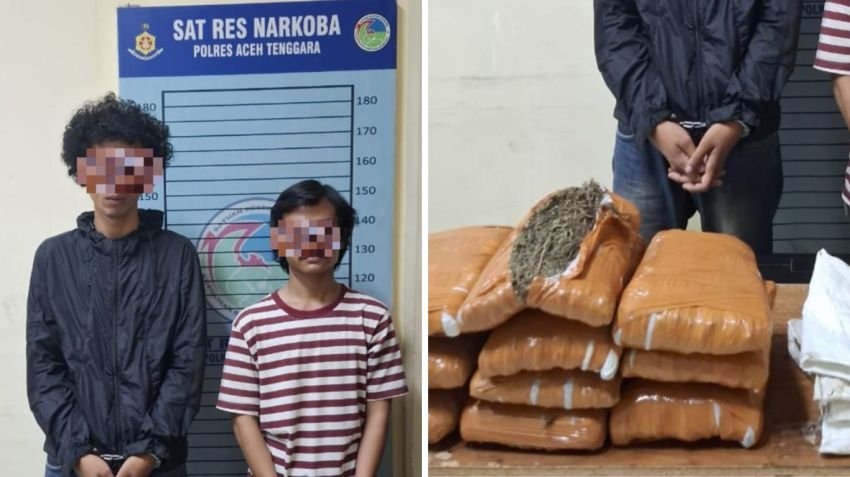 Polres Aceh Tenggara Gagalkan Penyelundupan Ganja 10 Kg oleh Dua Pemuda Asal Sumut