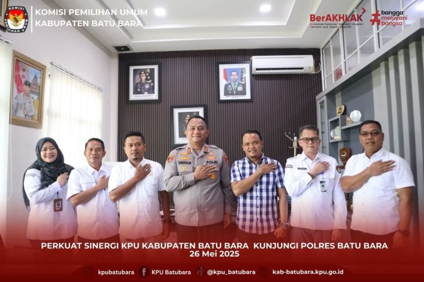 Perkuat Silahturahmi, KPU Batu Bara Kunjungi Polres Batu Bara