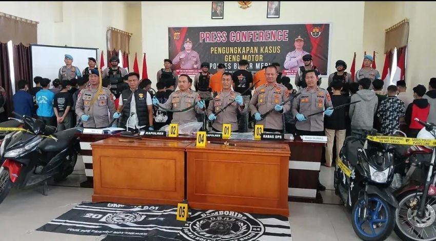 Polisi Tangkap 33 Anggota Geng Motor di Bener Meriah, 3 Jadi Tersangka P3mb4cokan Pelajar