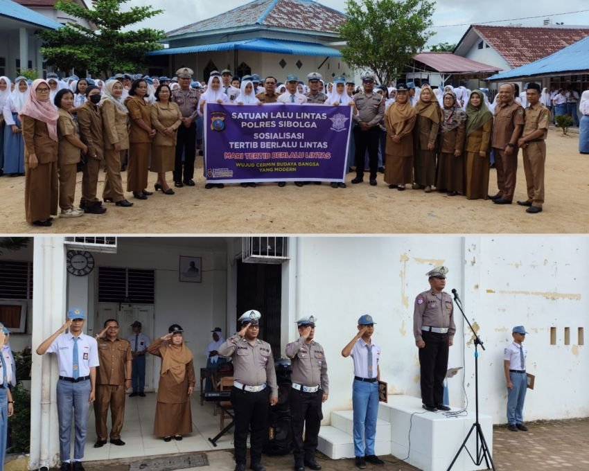 Tingkatkan Kepatuhan Lalu Lintas, Satlantas Polres Sibolga Sosialisasi ke Pelajar SMAN 3 Sibolga