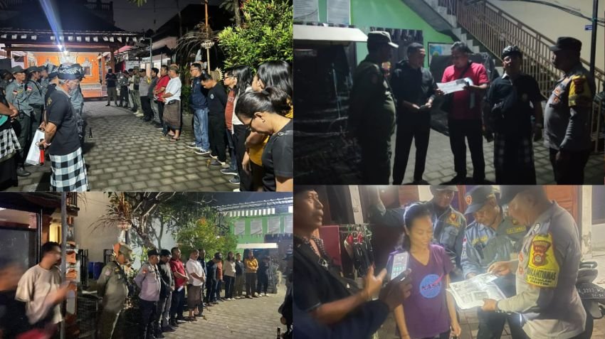 Bhabinkamtibmas Kesiman Kawal Penertiban Administrasi Penduduk Pendatang di Banjar Buaji Anyar