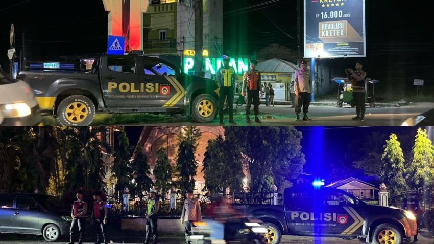 Polres Tapanuli Tengah Gelar Patroli Blue Light, Cegah Kejahatan Malam Hari dan Jaga Kamtibmas