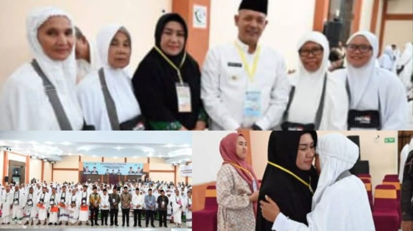 Wakil Bupati Tapanuli Tengah Serahkan 108 Jemaah Calon Haji ke Kanwil Kemenag Sumut untuk Berangkat ke Tanah Suci