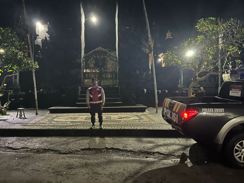 Polsek Susut Gelar Patroli Blue Light, Ciptakan Rasa Aman di Wilayah Hukum Bangli