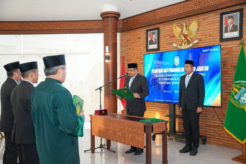 Bobby Nasution Lantik Dua Pejabat Tinggi Pemprov Sumut, Tegaskan Larangan Korupsi dan Pungli