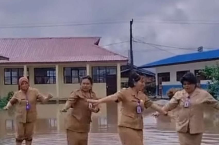Kepala Sekolah di Karo Dinonaktifkan Usai Video Joget Saat Banjir Viral, Dinas: Sanksi Disiplin Ringan