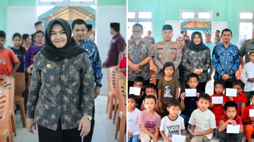 Tepati Janji Kampanye, Wabup Madina Atika Azmi Serahkan Gaji untuk 60 Anak Yatim dan Lansia