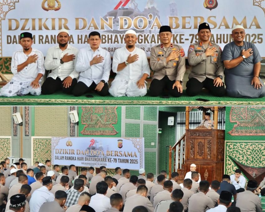 Sambut Hari Bhayangkara ke-79, Polda Aceh Gelar Zikir dan Doa Bersama sebagai Refleksi Spiritual