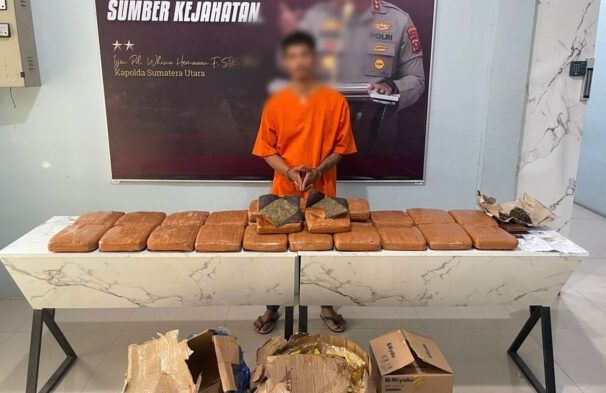 Polres Batu Bara Ungkap 25 Kg Ganja Siap Edar, Satu Tersangka Ditangkap