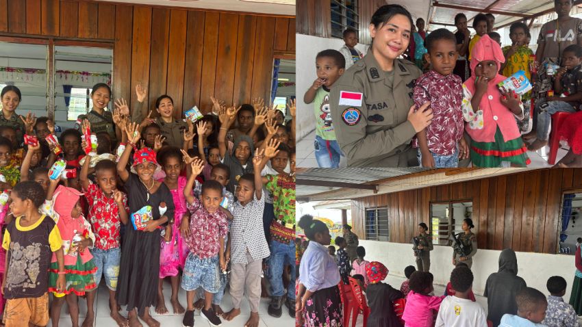 70 Anak Sekolah Minggu di Nduga Ibadah Bersama Polwan Ops Damai Cartenz-2025, Rayakan Hari Pentakosta dengan Penuh Sukacita