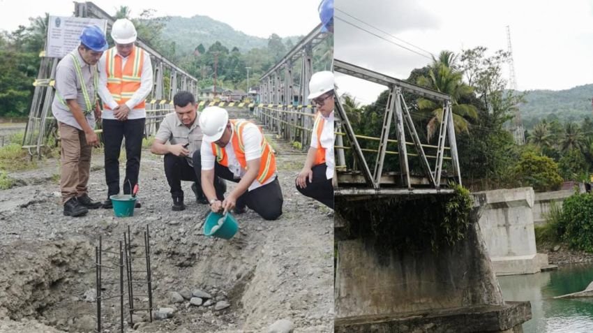 Gubernur Bobby Letakkan Batu Pertama Perbaikan Jembatan Noyo, Proyek Strategis Senilai Rp46,7 Miliar Dimulai