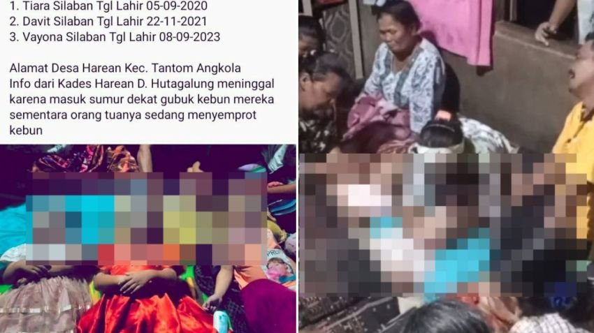 Naas, Tiga Balit4 Kakak Beradik di Tapsel Ditemukan T3was di Dalam Sumur Dekat Sawah