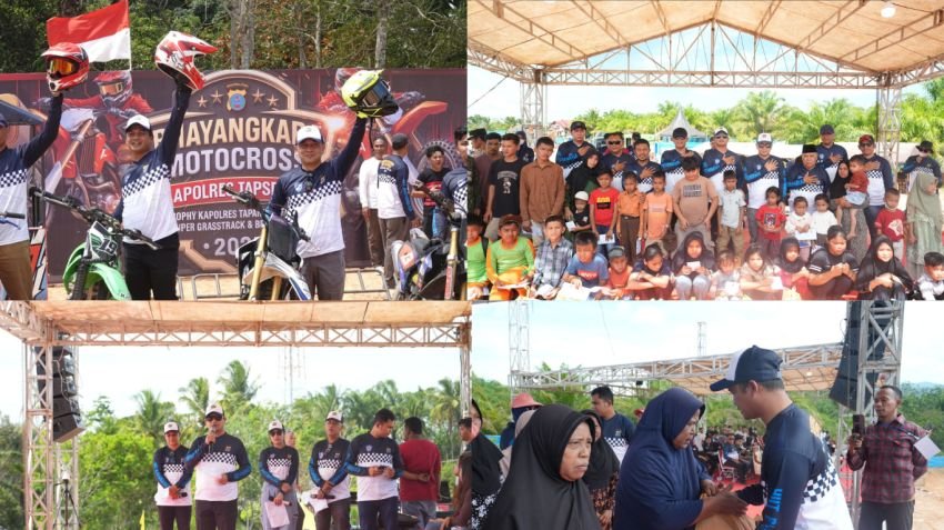 Bhayangkara Motocross Kapolres Cup 2025 Meriah, Kapolres Tapsel Resmi Buka Ajang Balap dan Baksos di Paluta