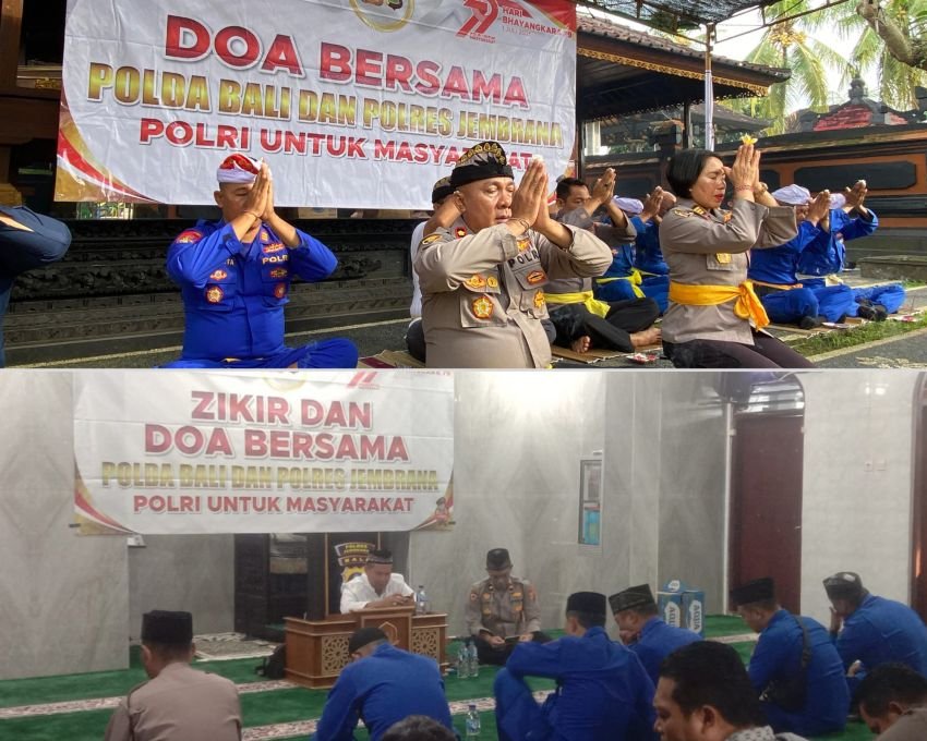 Polres Jembrana Gelar Doa Bersama Lintas Agama Sambut Hari Bhayangkara ke-79