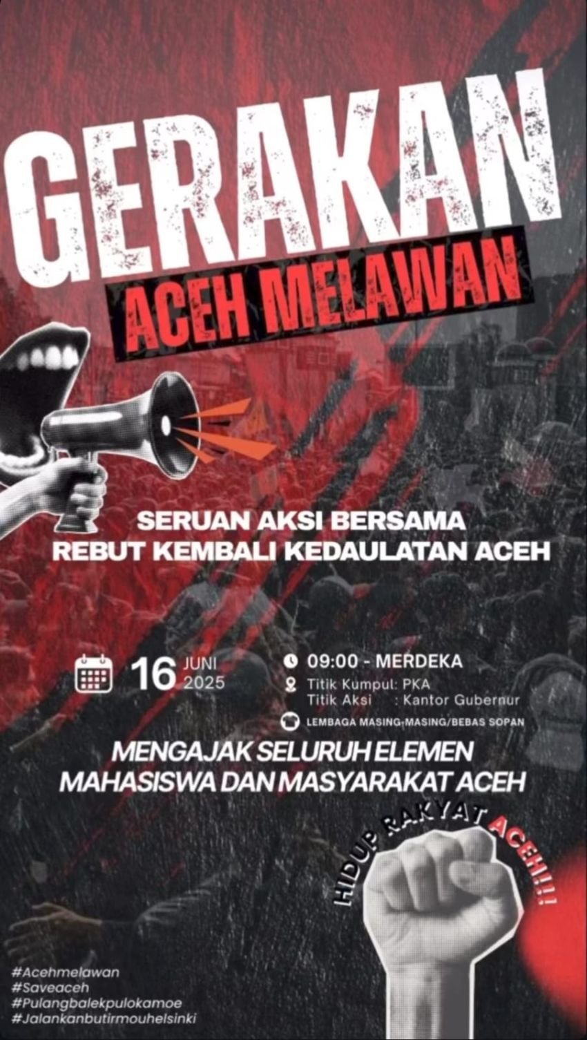 IMM Aceh dan OKP/BEM Gelar Aksi "Selamatkan Aceh", Desak Kembalikan Kedaulatan UUPA