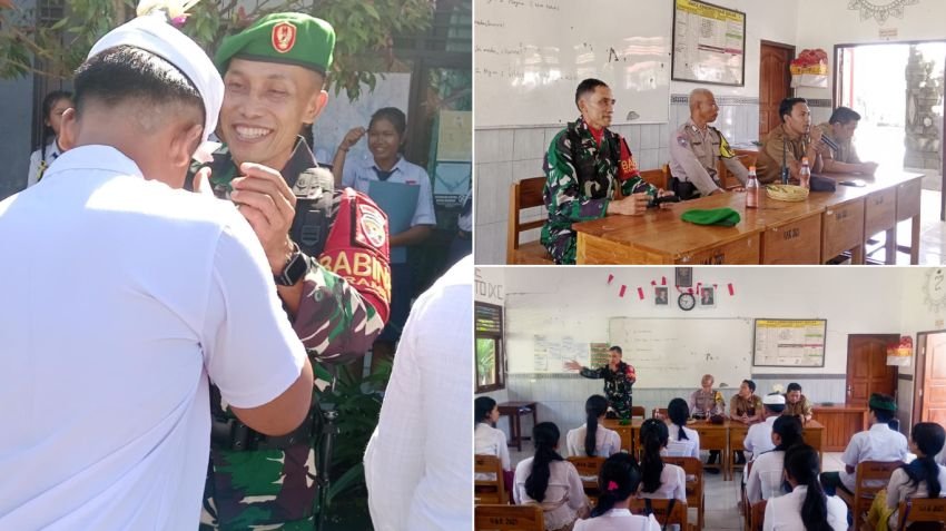 Pengumuman Kelulusan Siswa SMPN 5 Mendoyo Berlangsung Aman dan Tertib Berkat Sinergi TNI-Polri