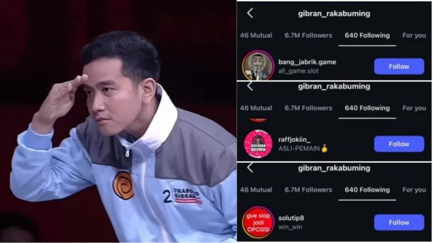 Gibran Ketahuan Follow Akun Konten Judi Online? Ini Klarifikasinya