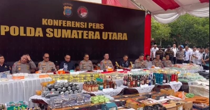 Polda Sumut Ungkap 2.373 Kasus Narkoba, Temukan Jenis Baru Pod Vaping Liquid Berbahaya