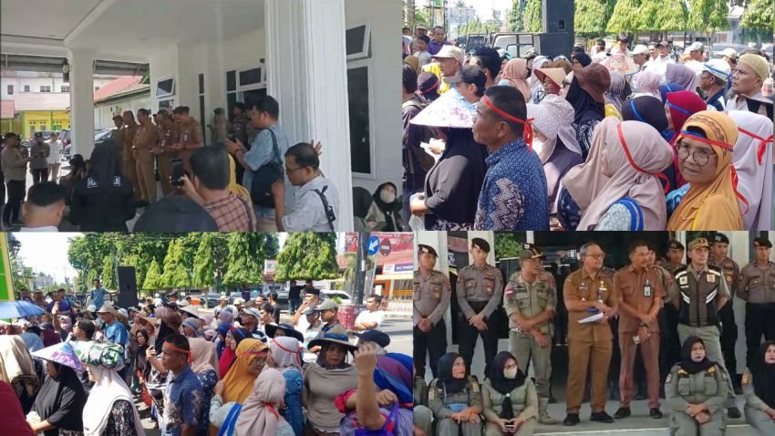 Proyek Irigasi Ujung Gurap Mangkrak, Warga Batunadua Demo di Kantor Wali Kota Padangsidimpuan