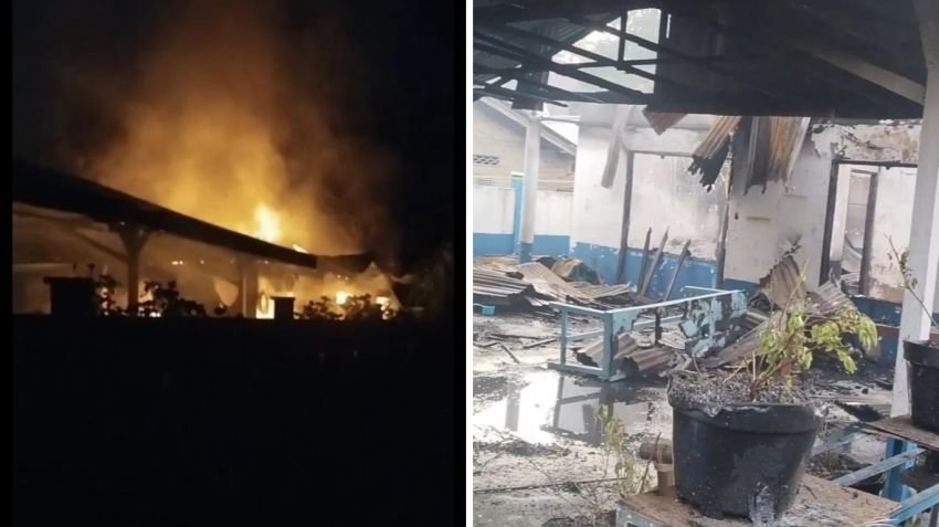 Kantor Desa Namotualang Hangus Terbakar, Diduga Disambar Petir Saat Dinihari