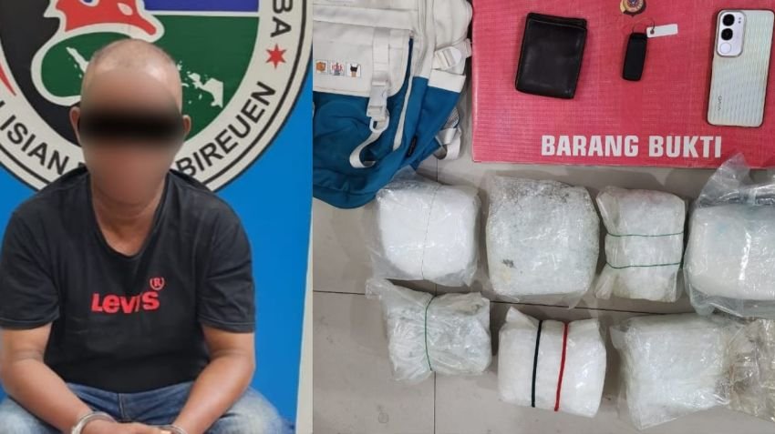 Polres Bireuen Tangkap Pengedar, 6,3 Kg Sabu Siap Edar Diamankan