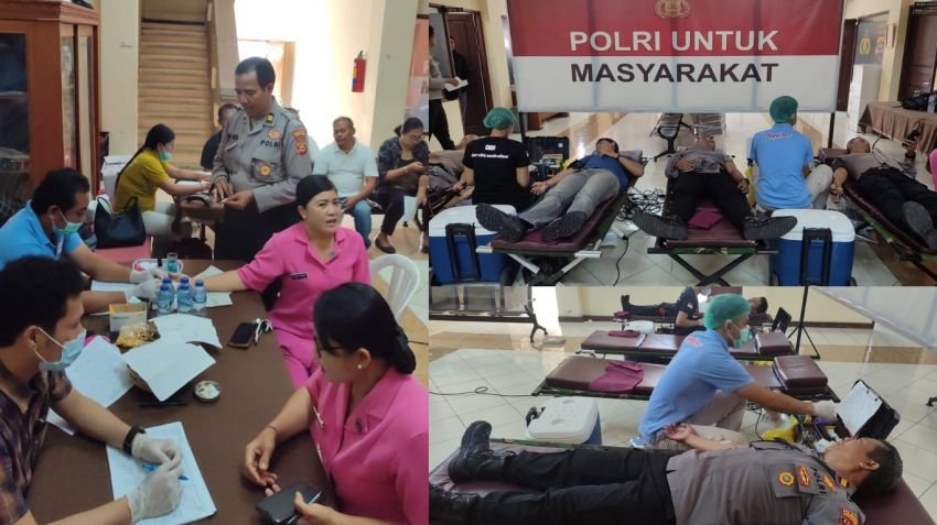 Polsek Denpasar Selatan Gelar Donor Darah, Wujud Nyata Kepedulian Sosial Polri