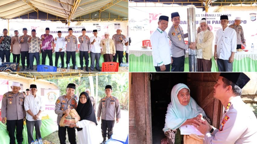 Kapolres Tapsel Gelar Bedah Rumah dan Santunan di Panti Jompo Paluta, Wujud Nyata Bhakti Bhayangkara