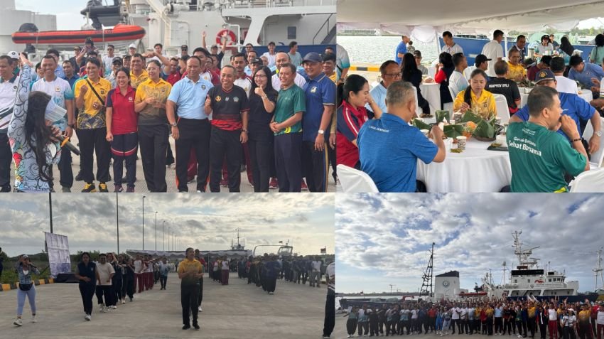 Sinergitas Kemaritiman: Instansi Pelabuhan Benoa Gelar Olahraga Bersama, Kapolsek Benoa Apresiasi Inisiatif KKP