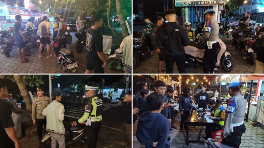Polsek Denpasar Selatan Amankan 13 Pelanggar dalam Operasi Hunting Malam Minggu