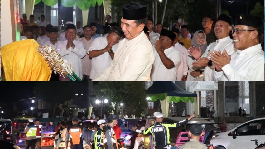 83 Personel Polres Tapteng Amankan Pawai Takbiran Idul Adha 1446 H di Kota Pandan