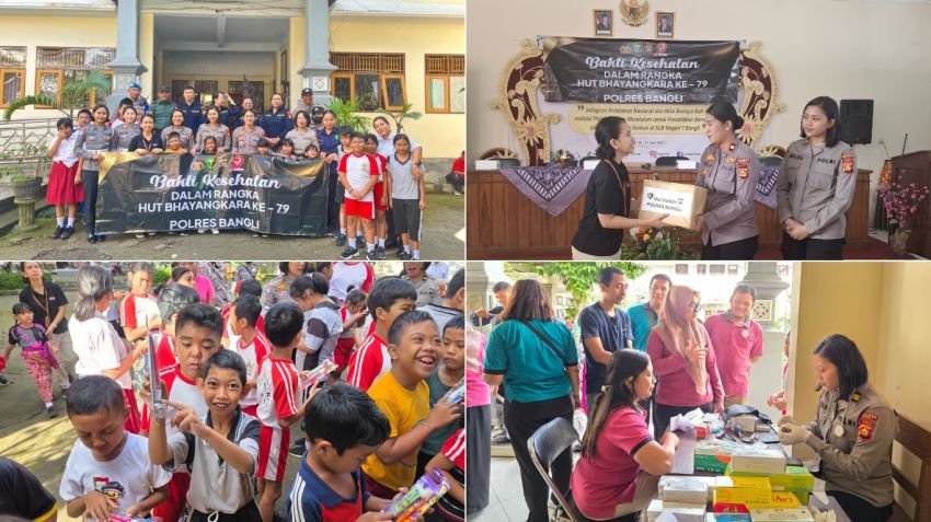 Polres Bangli Gelar Bakti Kesehatan untuk Siswa Disabilitas SLB Negeri Bangli, Sambut HUT Bhayangkara ke-79