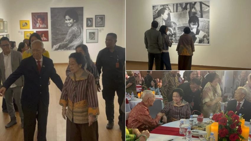Megawati Hadiri Pembukaan Pameran Foto Guntur Soekarnoputra di Galeri Nasional