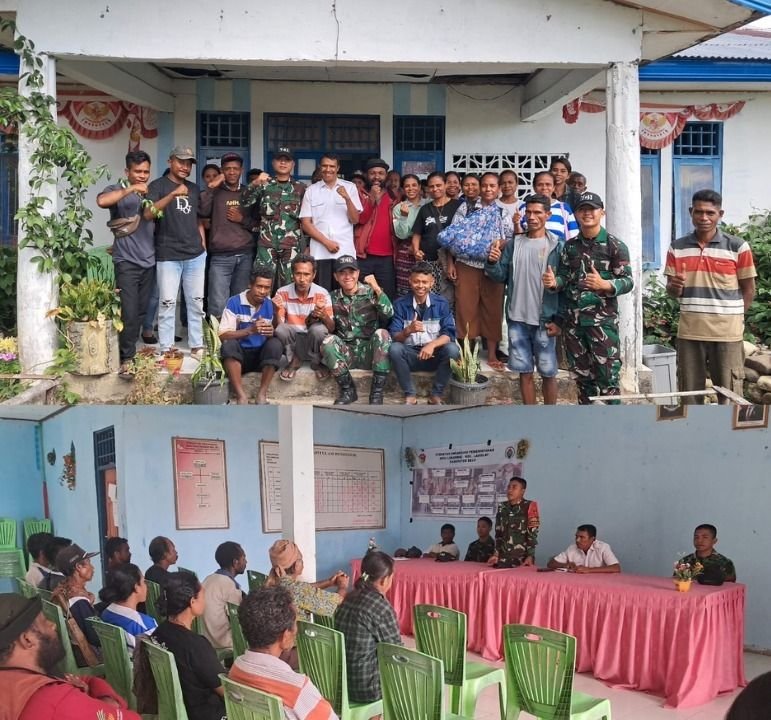 Pos Mahen TNI Sosialisasikan Pupuk Organik ke Warga Lakanmau, Dukung Pertanian Ramah Lingkungan