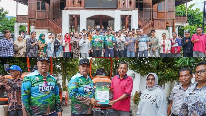 Dukung Program Ketahanan Pangan, Bupati Batu Bara Serahkan 8 Unit Traktor kepada Kelompok Tani