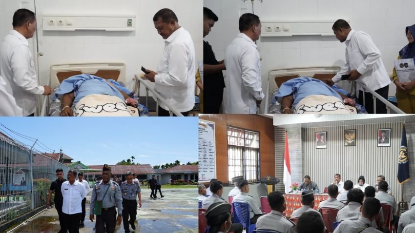 Tiba di Nabire, Dirjenpas Langsung Sambangi Tiga Petugas Lapas yang Terluka