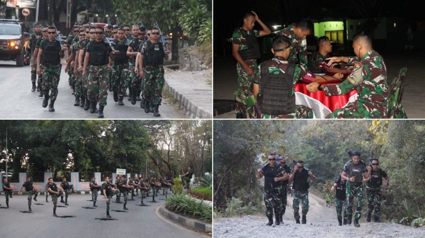 Prajurit Tangguh! Satgas Yonif 741/GN Lari Bersama Sejauh 5 KM di Wilayah Perbatasan