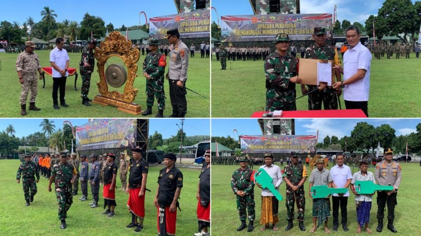 Danrem 163/Wira Satya Resmi Tutup TMMD ke-124 di Bali Utara