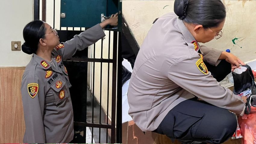 Kapolsek Benoa AKP Prabawati Lakukan Sidak Ruang Tahanan, Pastikan Keamanan dan Kesehatan Tahanan