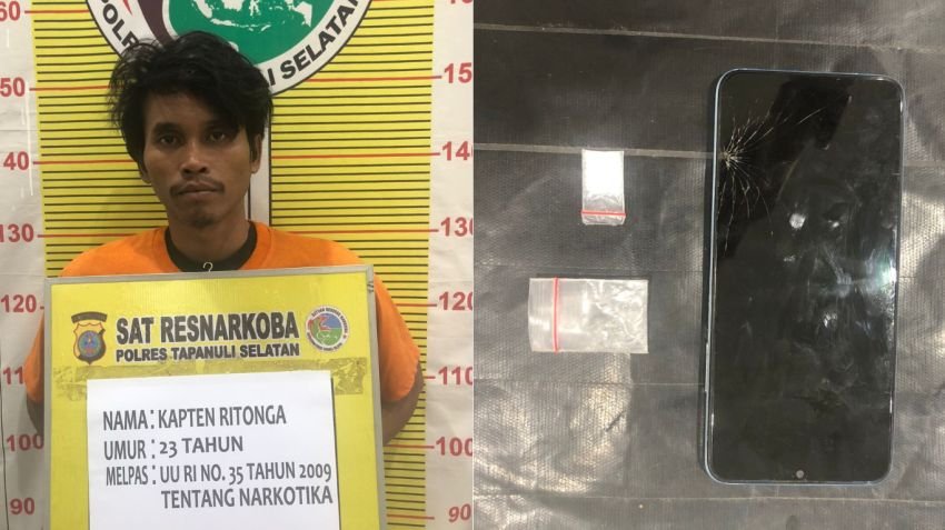 Polsek Padang Bolak Tangkap Pengedar Sabu di Halongonan Timur, Paluta