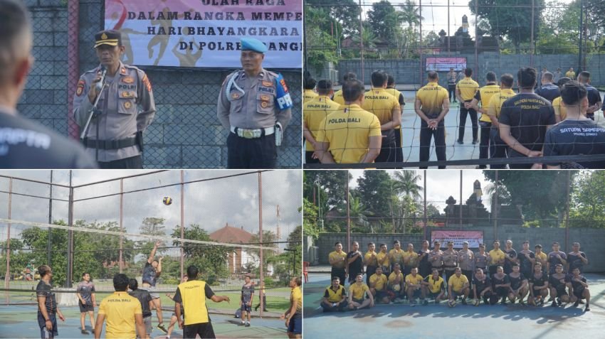 Semarak HUT Bhayangkara ke-79, Polres Bangli Gelar Turnamen Bola Voli Antar Satker dan Polsek