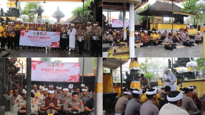 Sambut Hari Bhayangkara ke-79, Polresta Denpasar Gelar Bakti Religi Serentak di Tempat Ibadah