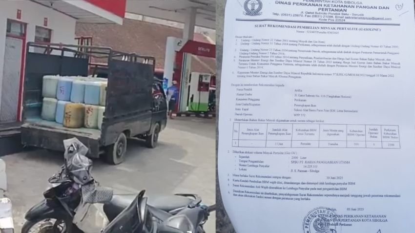 Viral! Puluhan Jerigen BBM Diisi di SPBU Taman Bunga Sibolga, Warga Pertanyakan Penegakan Hukum