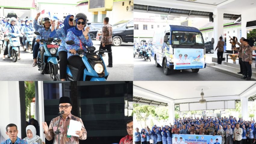 Wali Kota Padangsidimpuan Lepas Kirab Bangga Kencana, Kampanyekan Program Cegah Stunting dan Keluarga Sejahtera