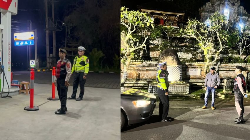 Tingkatkan Rasa Aman Warga Malam Hari, Polsek Bangli Intensifkan Blue Light Patrol