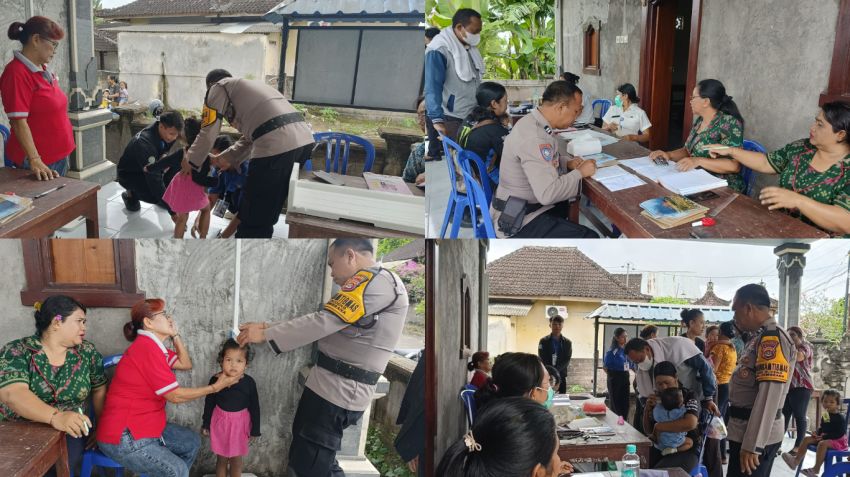 Polri Hadir di Tengah Masyarakat, Bhabinkamtibmas Desa Budeng Aktif Dampingi Kegiatan Posyandu Balita