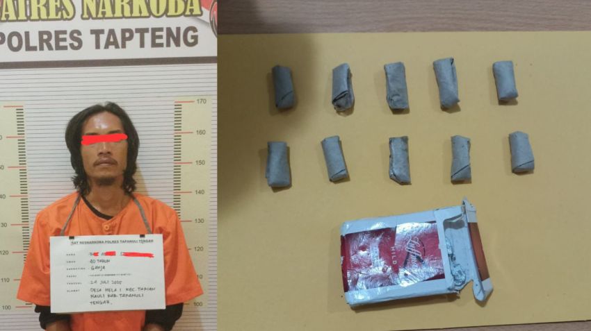 Polres Tapanuli Tengah Ringkus Pengedar Ganja di Tapian Nauli, Barang Bukti Diamankan