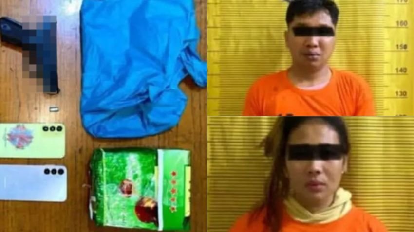 Pasutri Asal Medan Ditangkap Edarkan Sabu 1 Kg di Binjai, Bawa Senjata Rakitan